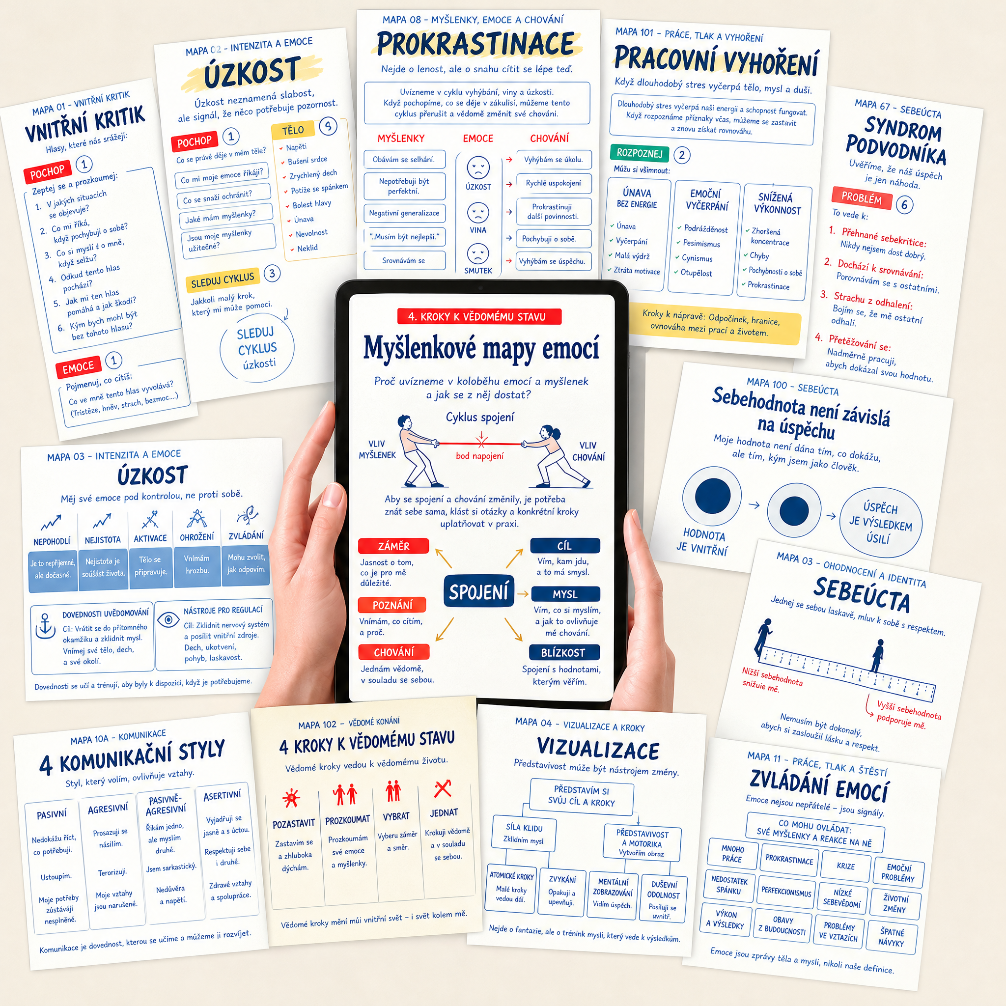 Terapeutický vizuální atlas — mockup principal es